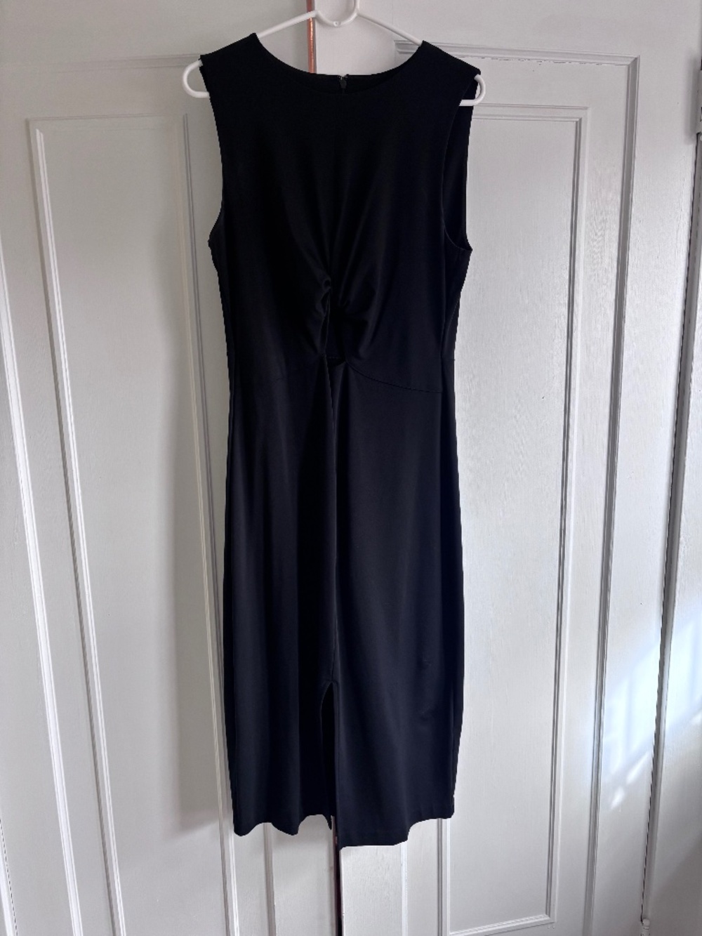 Banana Republic black keyhole midi dress
